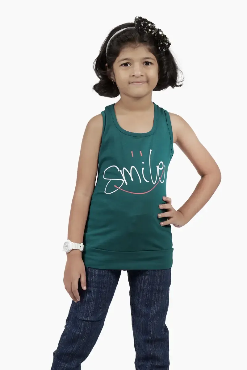 Cotton Blend Printed T-shirt for Girl (3 - 12 Yrs) 00249034YRSTEA