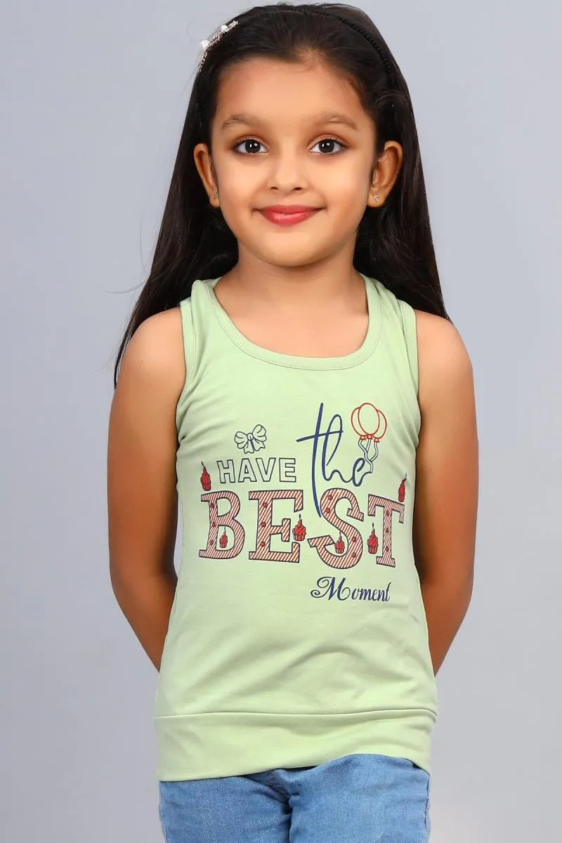 Cotton Blend Printed T-shirt for Girl (3 - 12 Yrs) 00249889YRSGRE