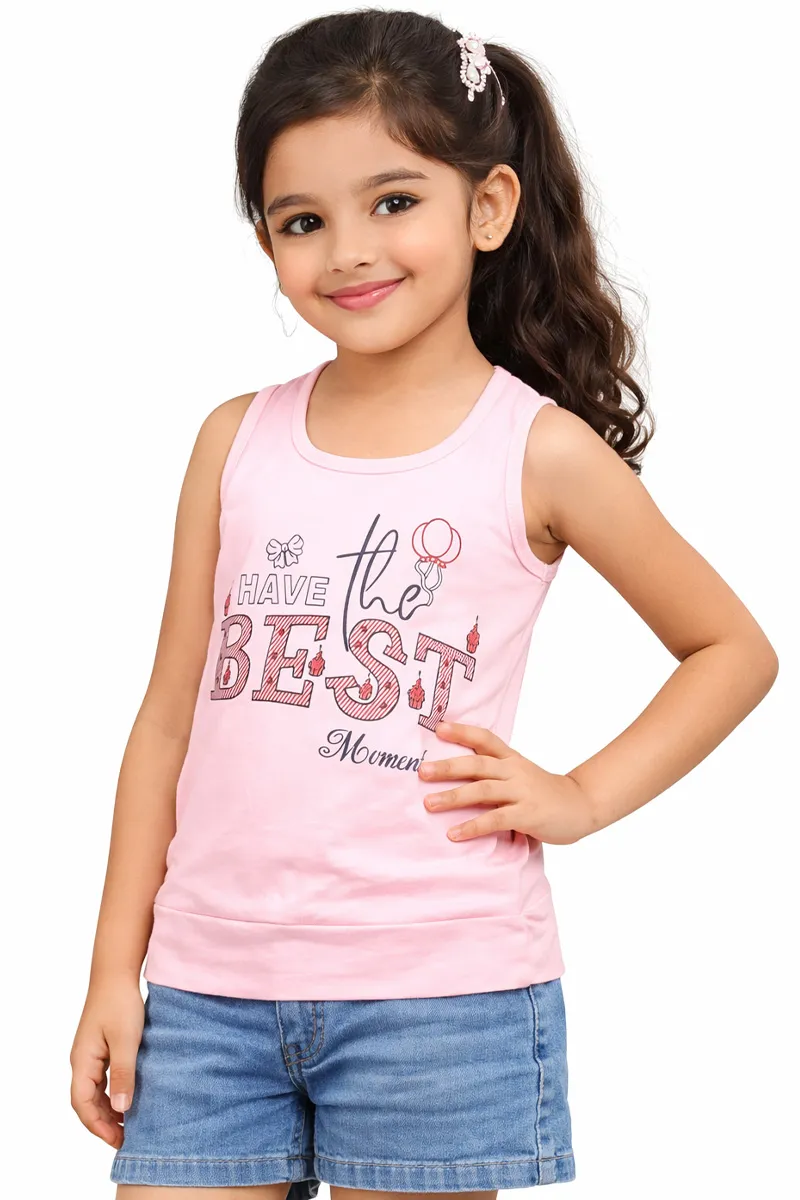 Cotton Blend Printed T-shirt for Girl (3 - 12 Yrs) 00249889YRSLIGPIN