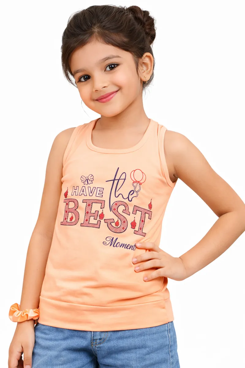 Cotton Blend Printed T-shirt for Girl (3 - 12 Yrs) 00249878YRSPEA