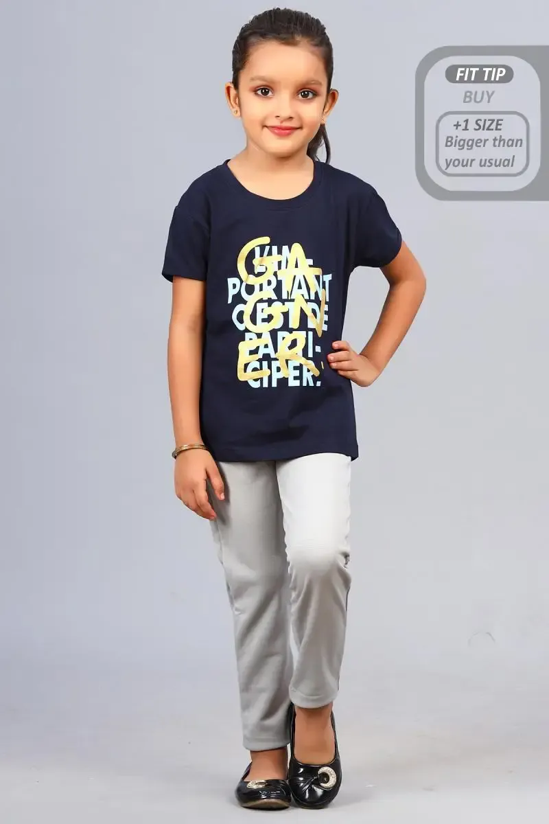 Girl's Lycra Blend Solid Pattern Jeggings (3 - 15 Yrs) 00251389YRSGRE