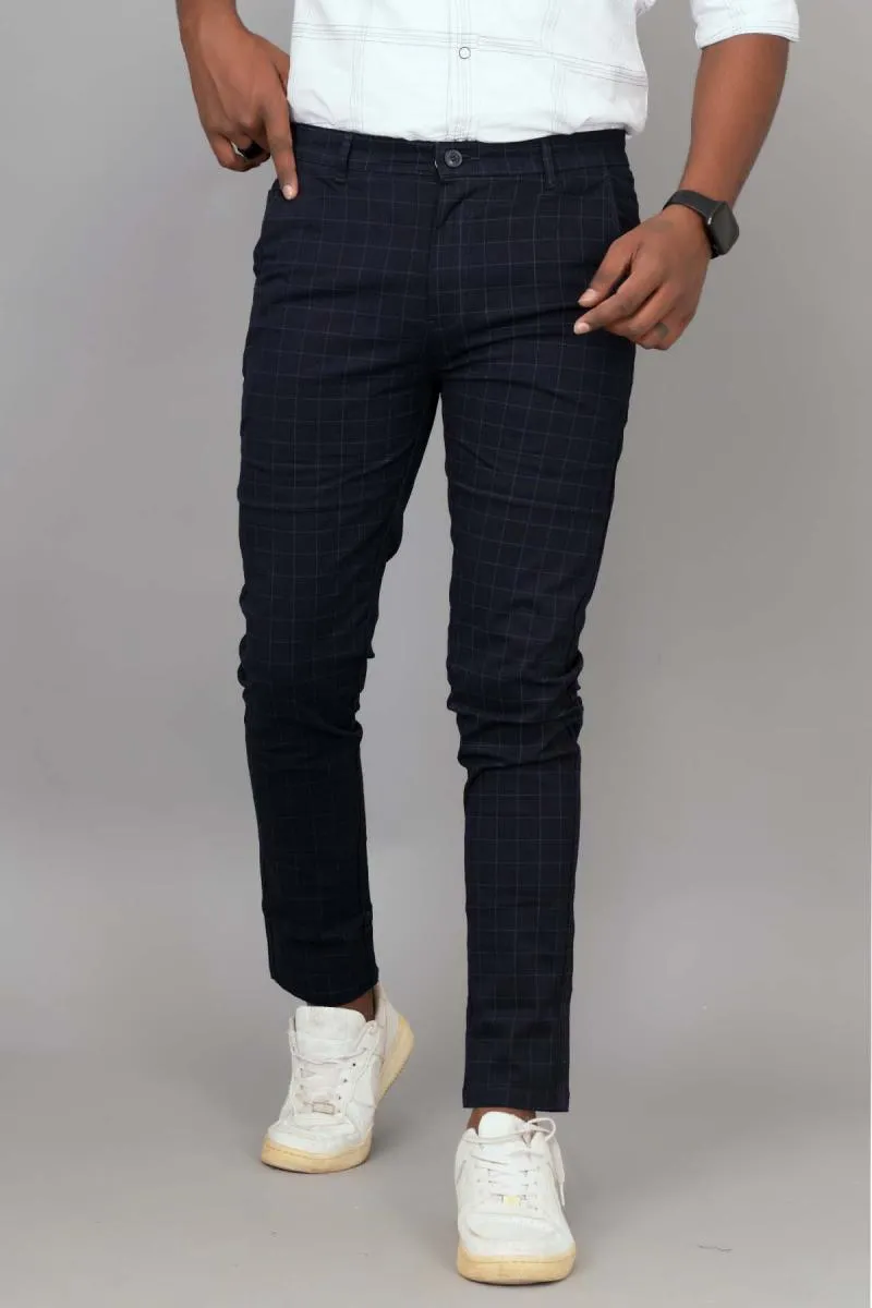 Men's Cotton Blend Slim Fit Casual Trouser 
