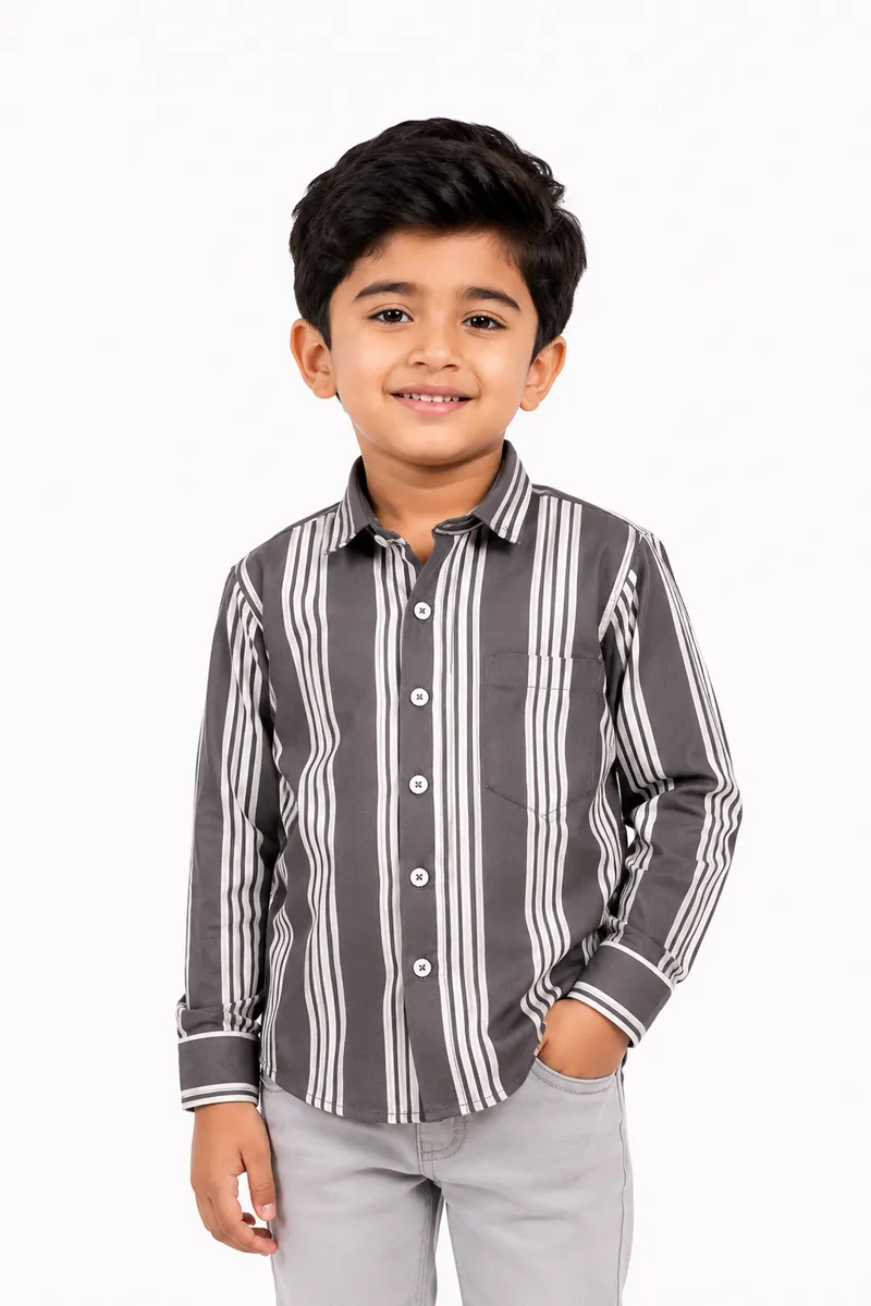 Boy's Striped Cotton Shirt
