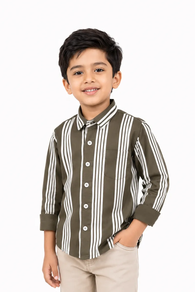 Boy's Striped Cotton Shirt