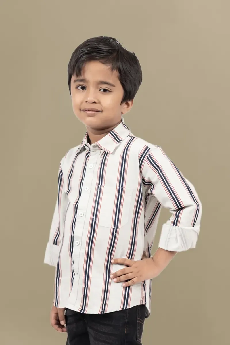 Boy's Striped Casual Shirt