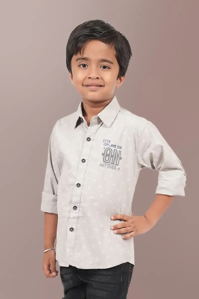 Cotton Floral Printed Shirt for Boy