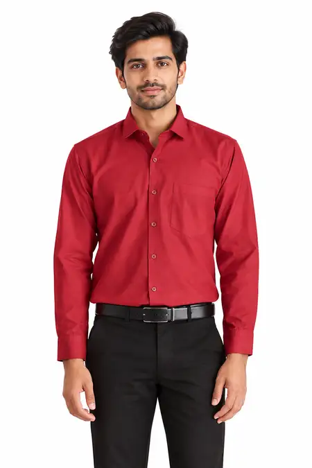 Men's Polycotton Solid Slim Fit Shirt