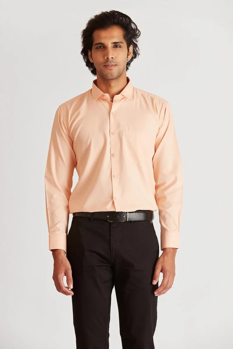 Men's Polycotton Solid Slim Fit Shirt
