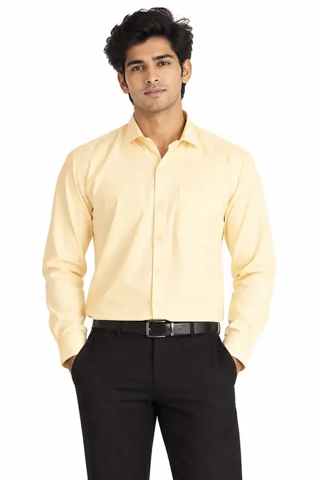 Men's Polycotton Solid Slim Fit Shirt