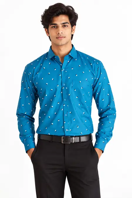 Polycotton Printed Shirt for Men