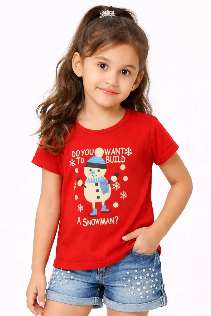 Cotton Blend Printed T-shirt for Girl (2 - 10 Yrs)