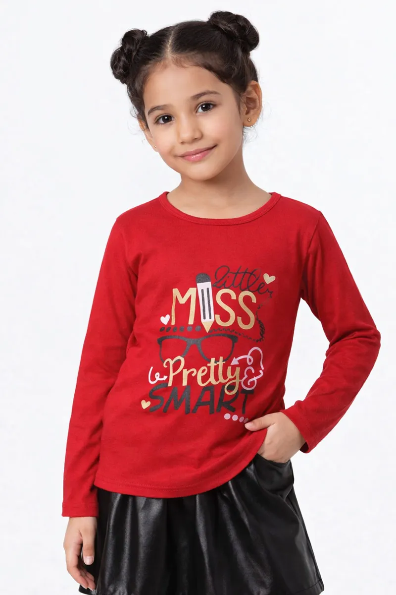 Cotton Blend Printed T-Shirt for Girl (2 - 10 Yrs)