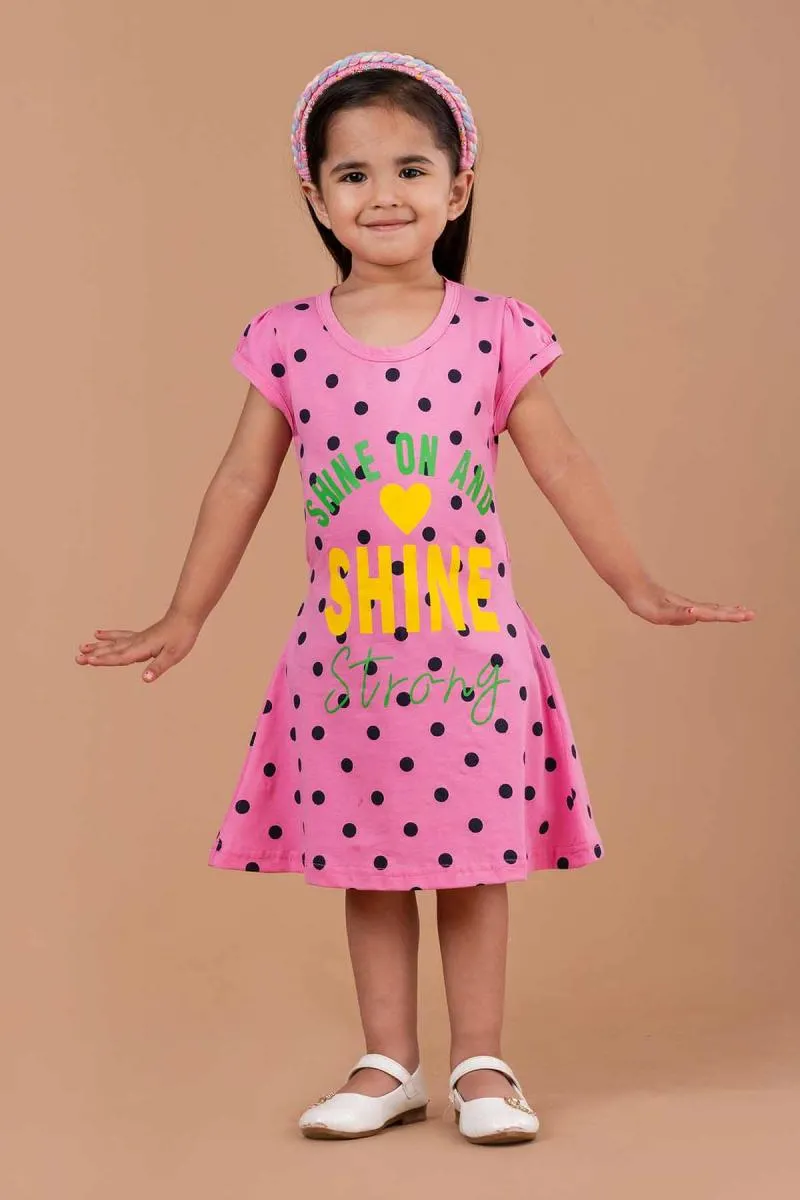 Girl's Cotton Printed Dress (3 - 9 Yrs) 002806BABPIN56YEA