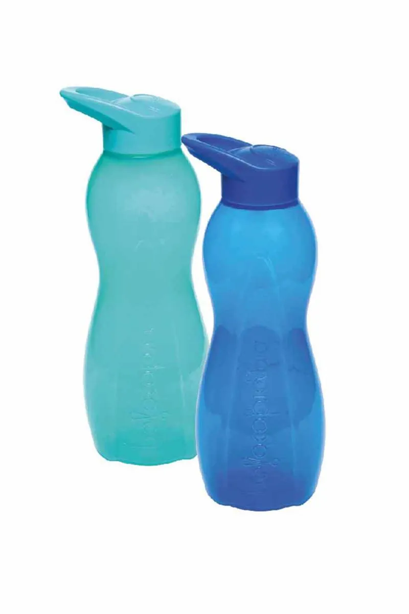 Belocopia Plastic Sporty Water Bottle, Pack of 2 - 750ml (each)