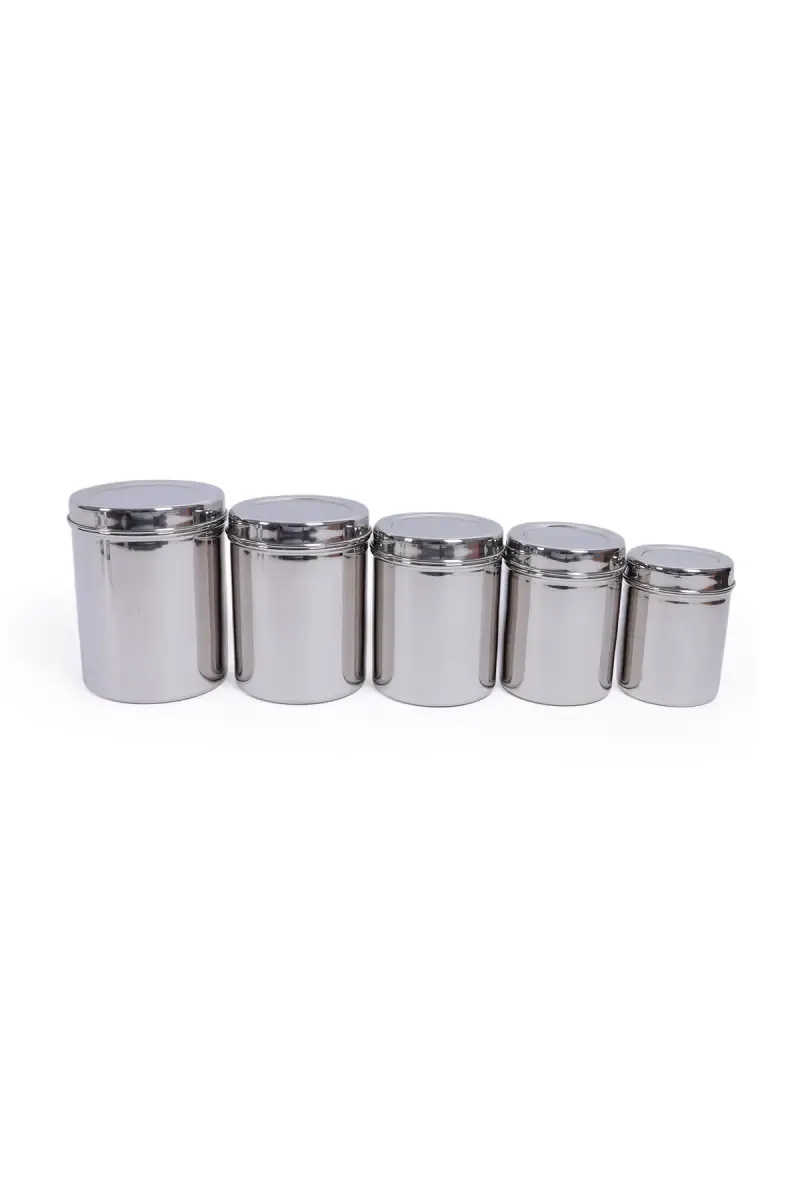 Saurabh Stainless Steel Deep Dabba, Set of 3 - 500ml, 700ml, & 900ml