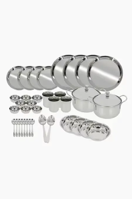 Saurabh Stainless Steel Elegant Dinner Set - 36pcs