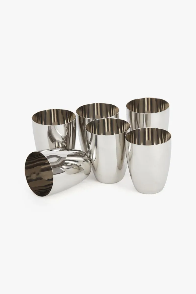 Saurabh Stainless Steel Aromatic Glass, Set of 6 - Each 300ML