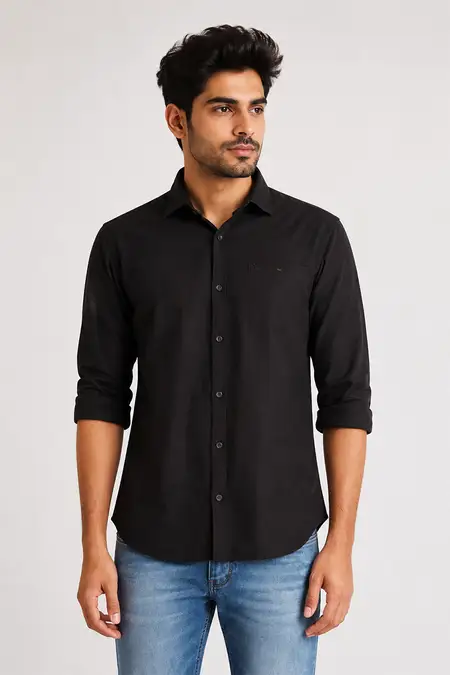 Cotton Linen Slim Fit Shirt for Men