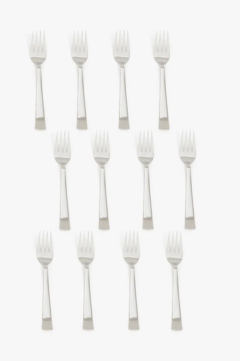 Saurabh Stainless Steel Desert Fork, Pack of 12 - 19cm
