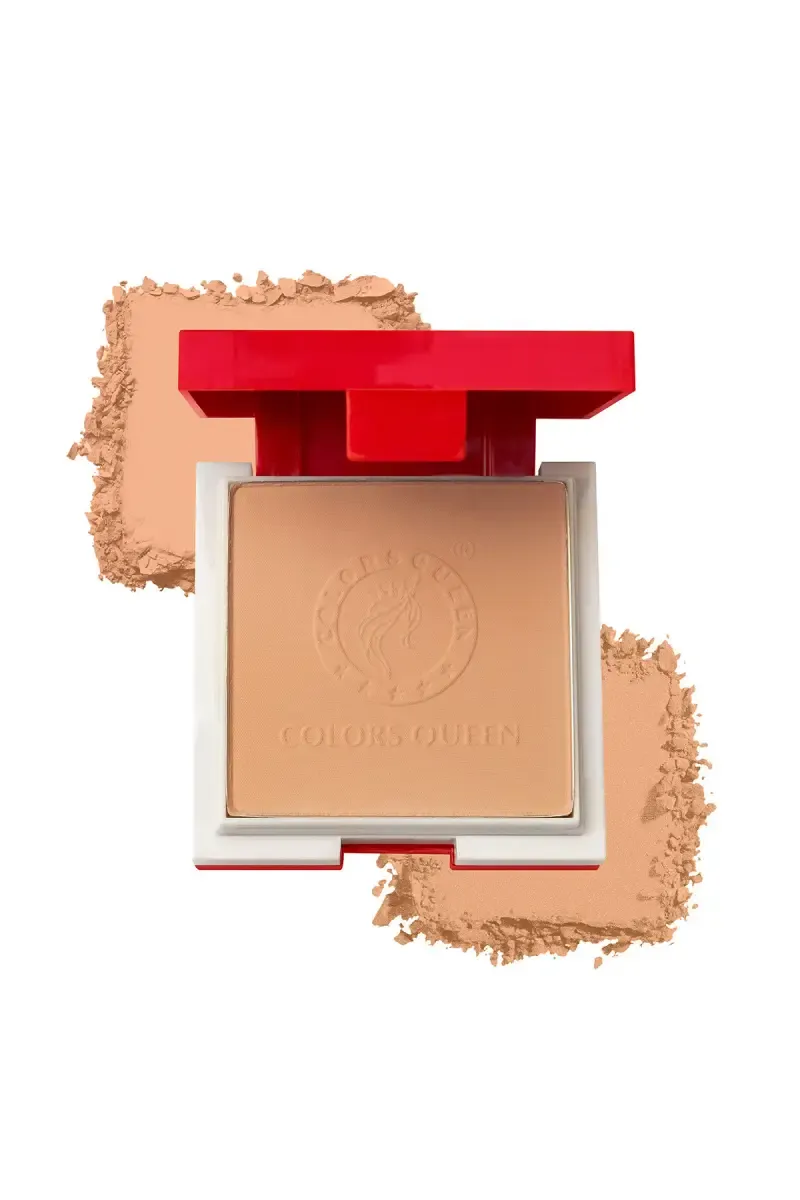 Colours Queen Photo Genic 2 in 1 Oil Control Compact Powder -Chestnut