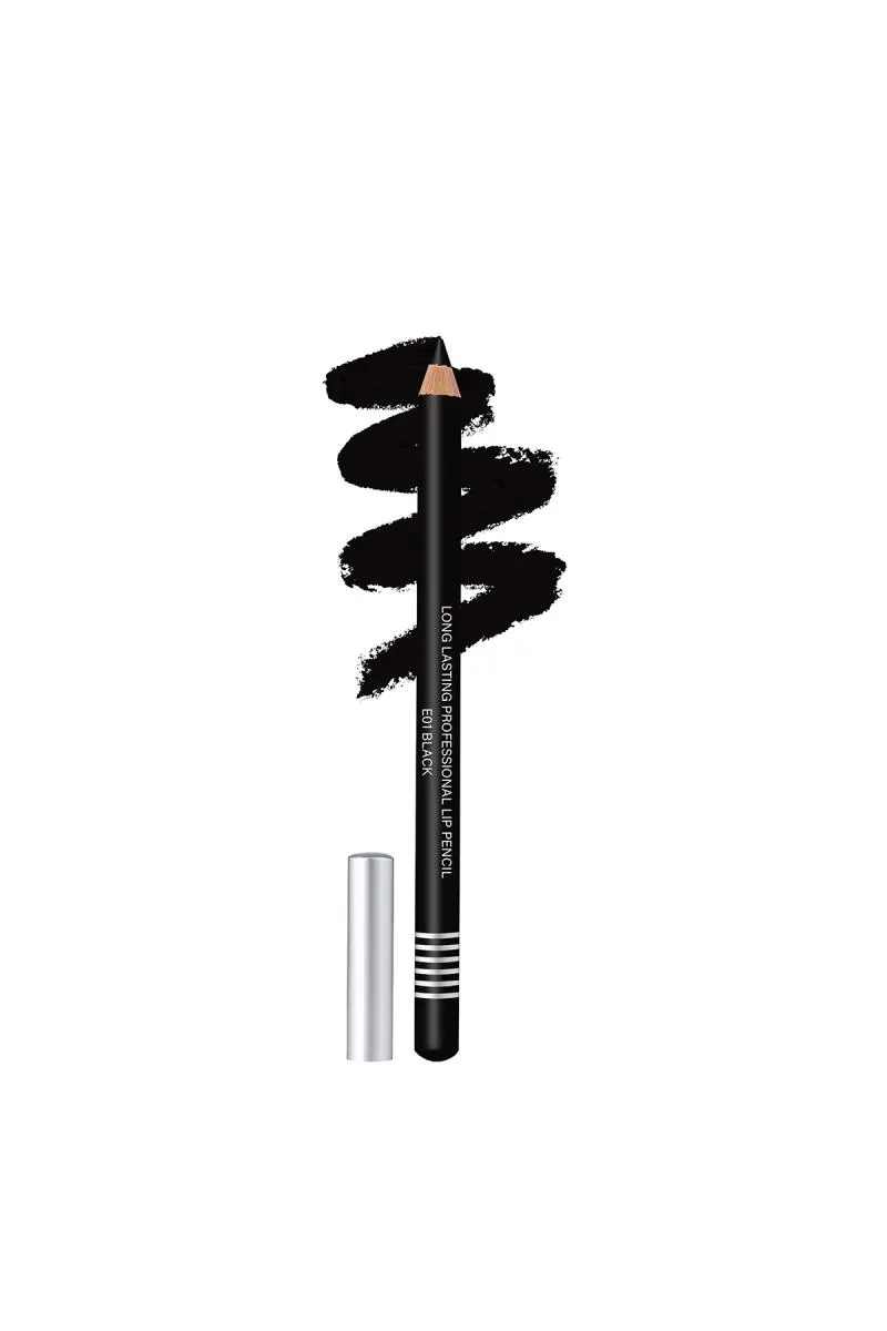 Colors Queen Non Transfer Lip Liner Pencil (Black) - Pack of 1