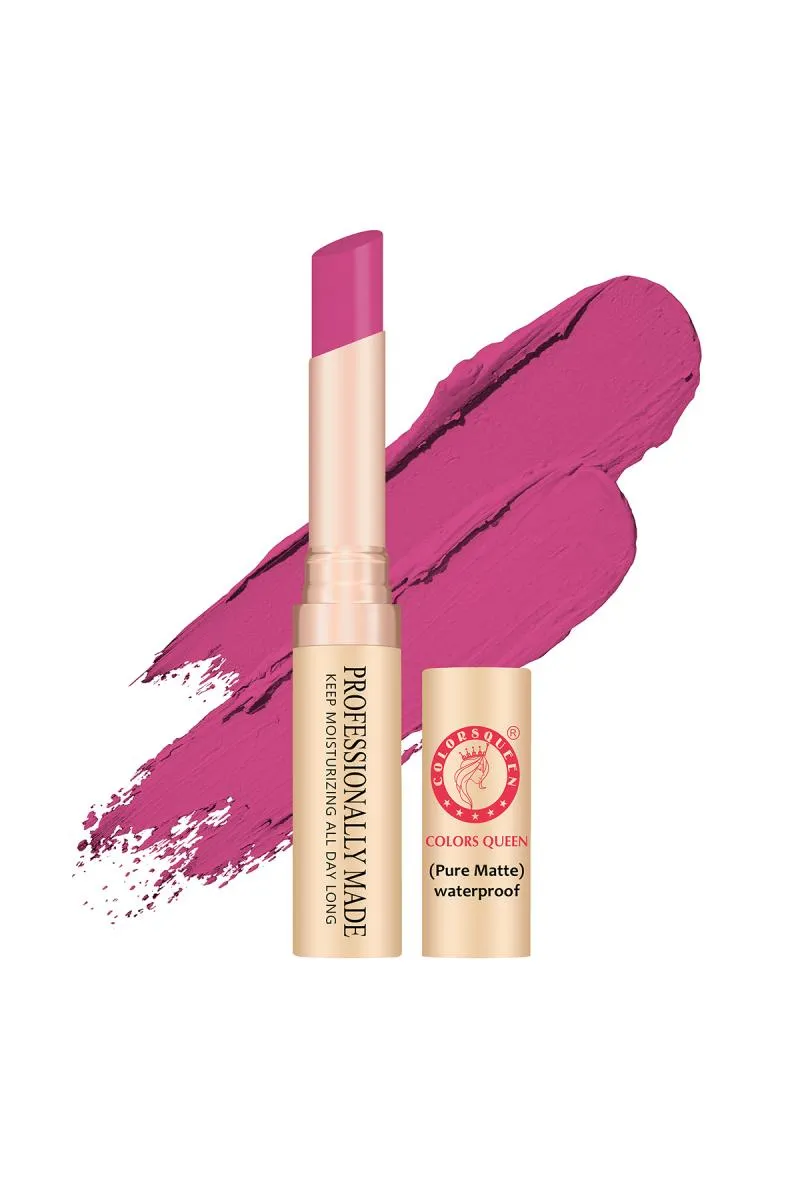 COLORS QUEEN Beauty Lips Velvet Finish Matte Lipstick - 4gm (Purple)