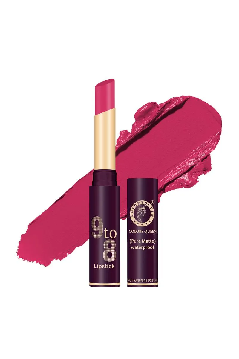 COLORS QUEEN 9 to 8 Matte Finish Lipstick - 4 gm (Pink)