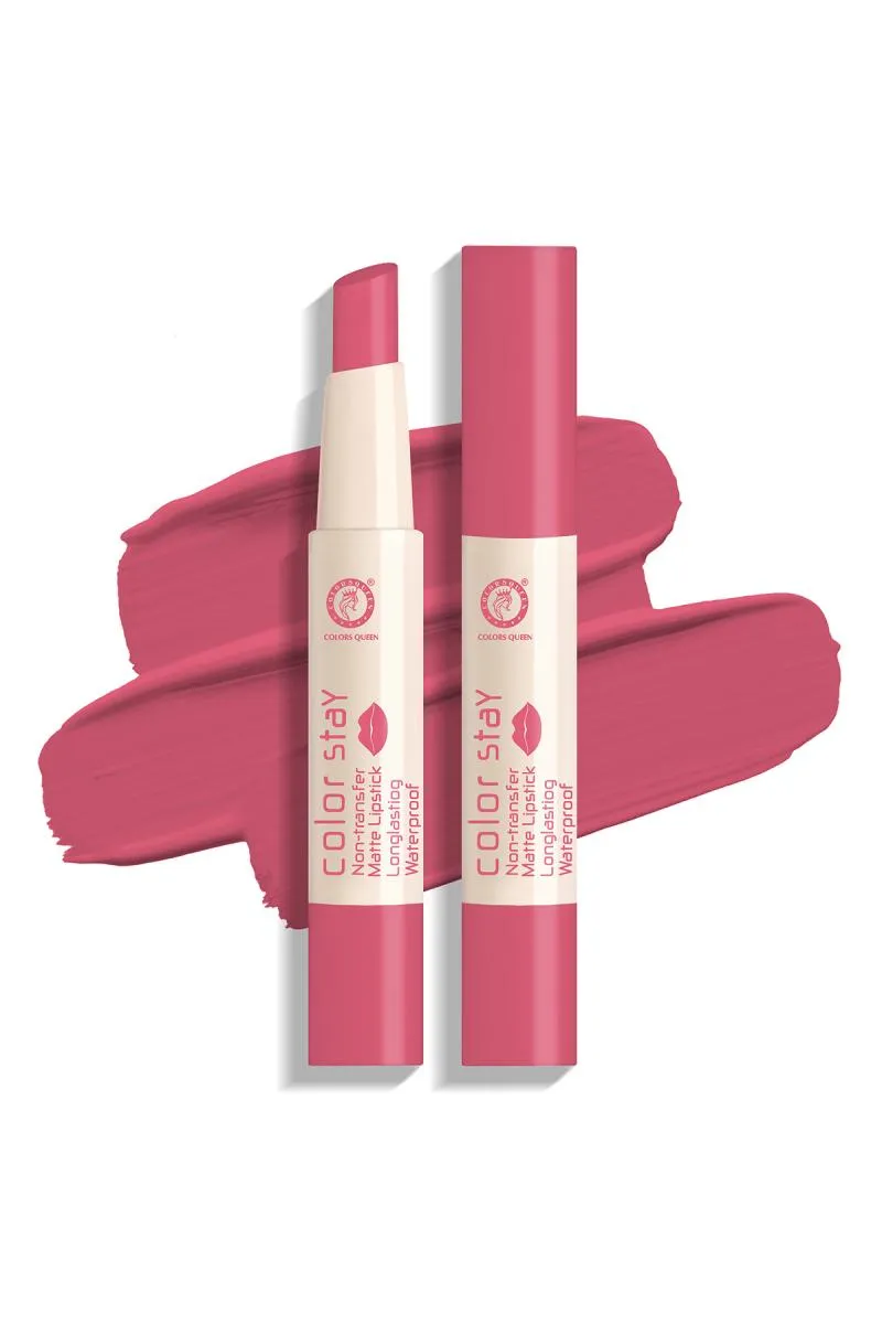 COLORS QUEEN  Matte Lipstick - 2gm (Pink) 
