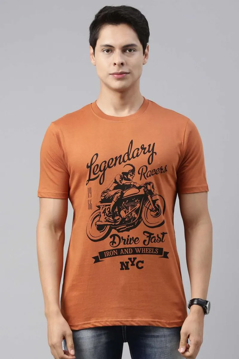Cotton Graphic Printed T-shirt for Men 003225LBRO