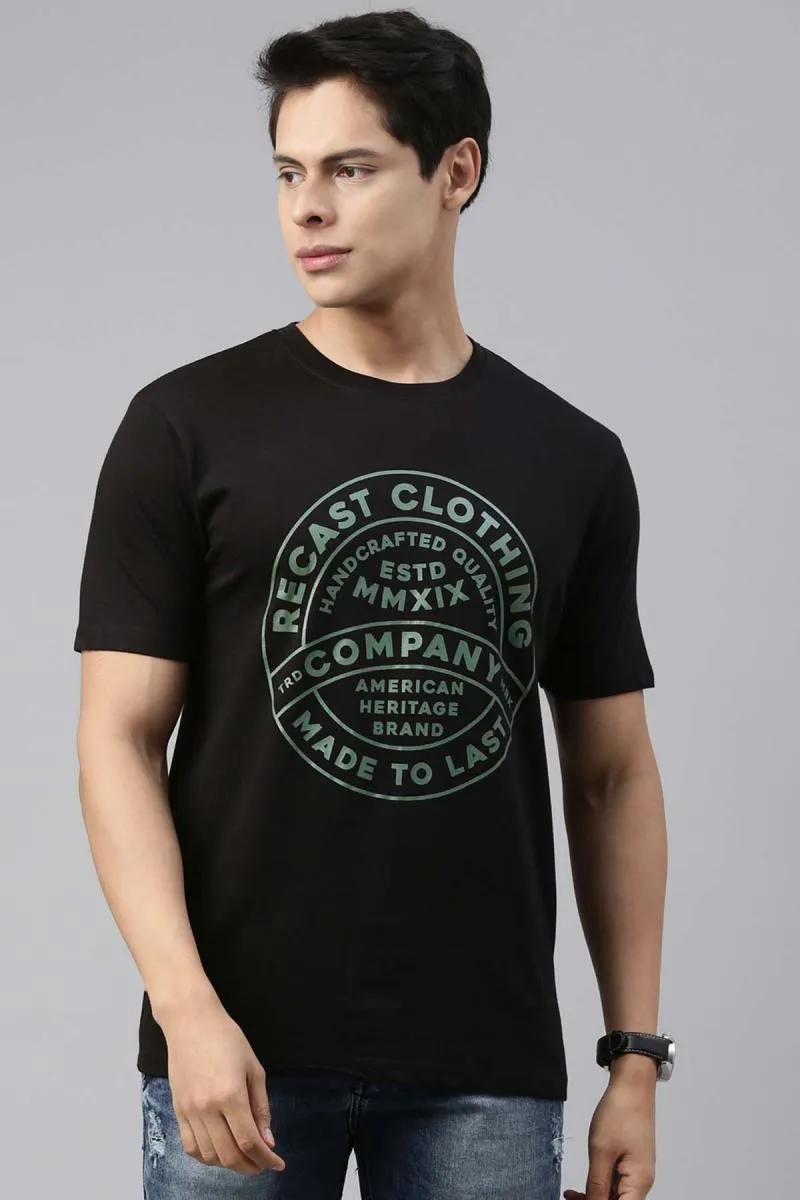 Cotton Graphic Print T-shirt for Men
