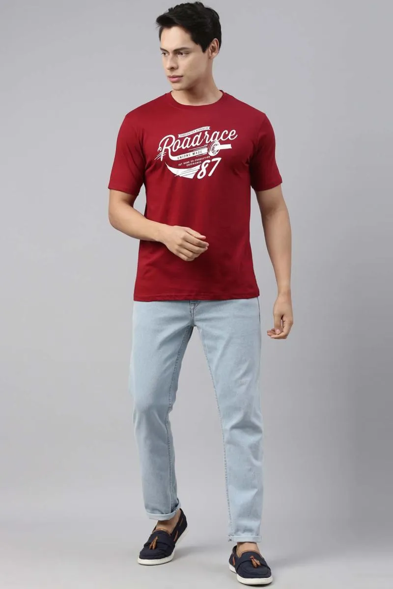 Cotton Graphic Print T-shirt for Men