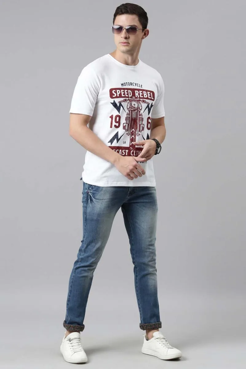 Men's Cotton Graphic Print T-shirt