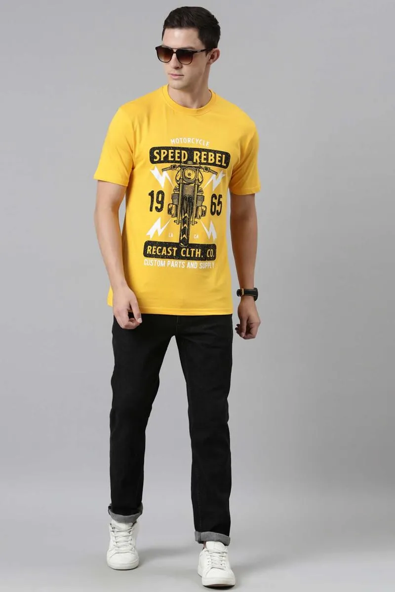 Men's Cotton Graphic Print T-shirt