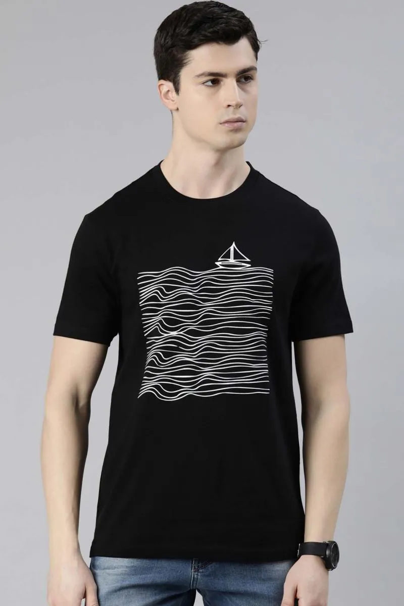 Cotton Graphic Print T-shirt for Men
