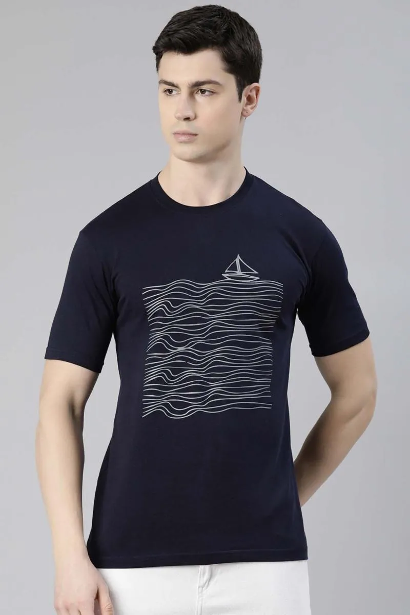 Cotton Graphic Print T-shirt for Men