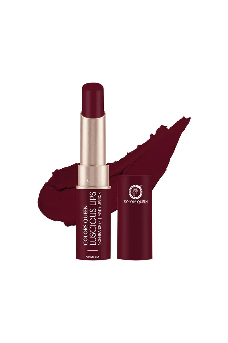 Colors Queen Luscious Lips Non-Transfer Lipstick  -3.8gm (Bride Maroon)  003268BRIMAR3.8