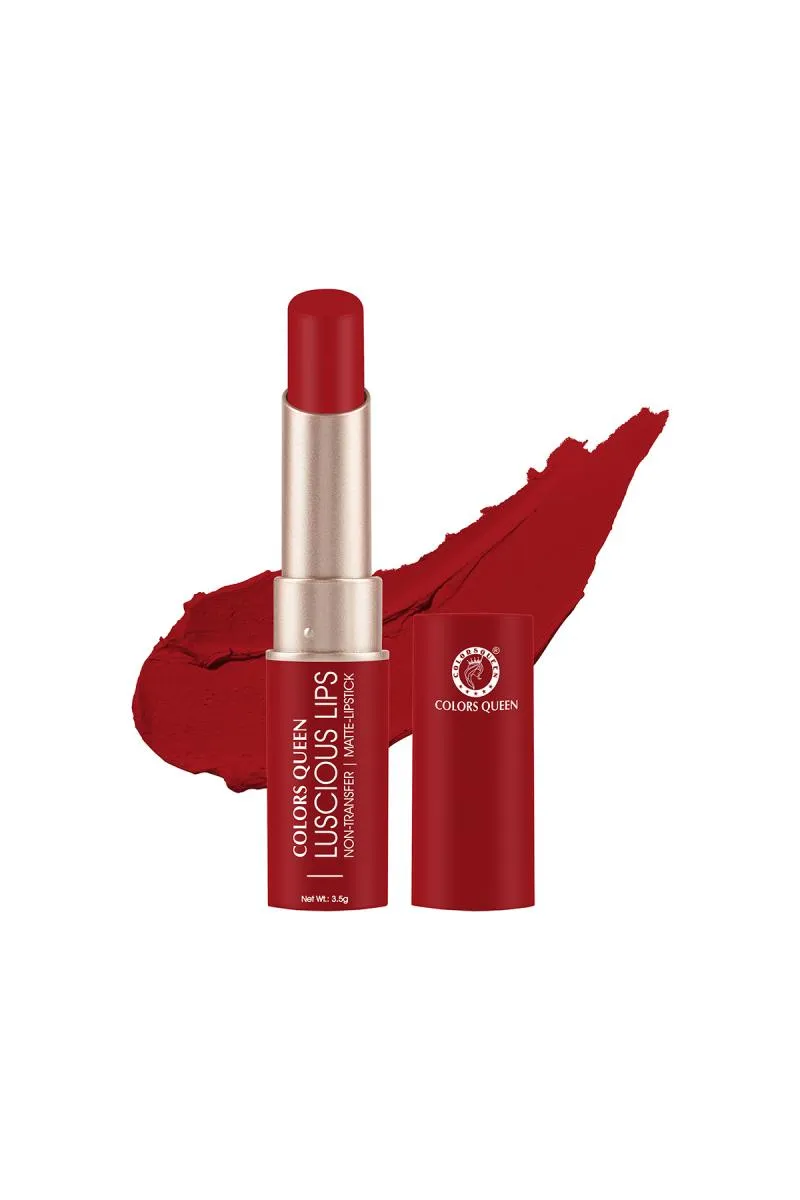 Colors Queen Luscious Lips Non-Transfer Lipstick  -3.8gm (Chili Red)