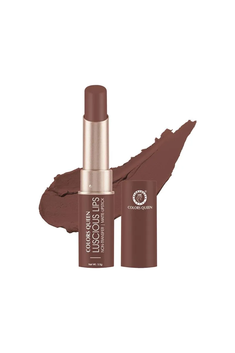 Colors Queen Luscious Lips Non-Transfer Lipstick  -3.8gm (Coffee Comando) 