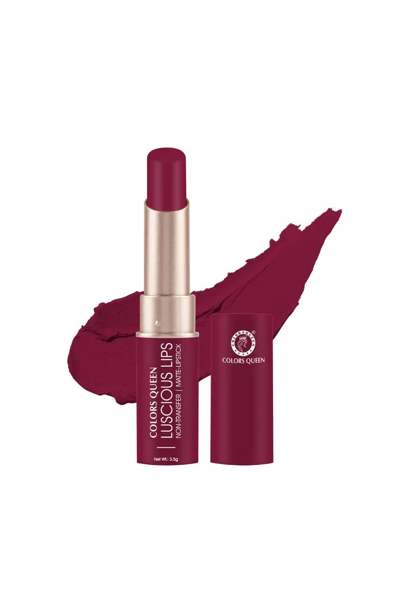 Colors Queen Luscious Lips Non-Transfer Lipstick  -3.8gm (Cranberry)  003268CRA3.8