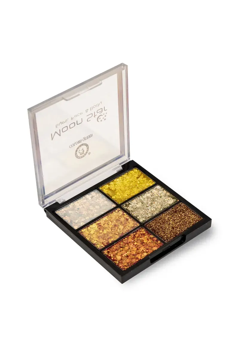 Colors Queen Moon Star 6 Color Glitter Eyeshadow Palette - Shade 01