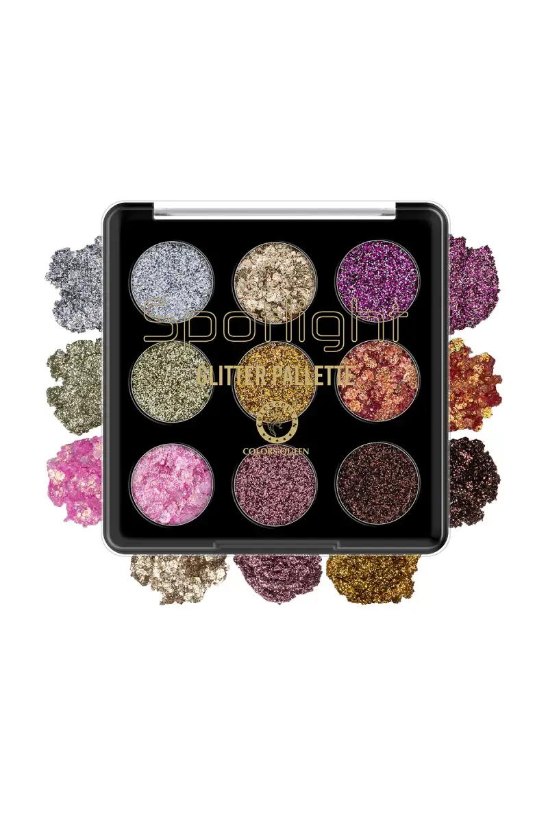 Colors Queen Spotlight Glitter Eye shadow Palette - 15g (Shade 02) 