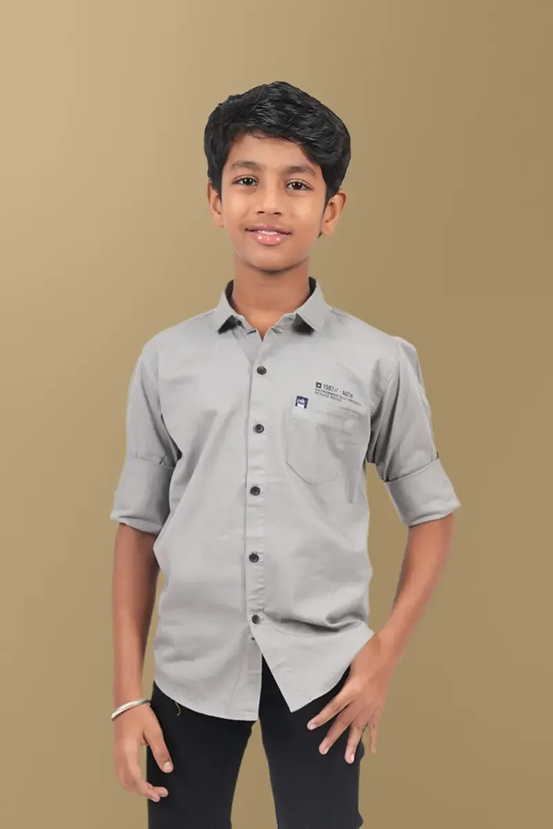Cotton Slim Fit Shirt For Boys