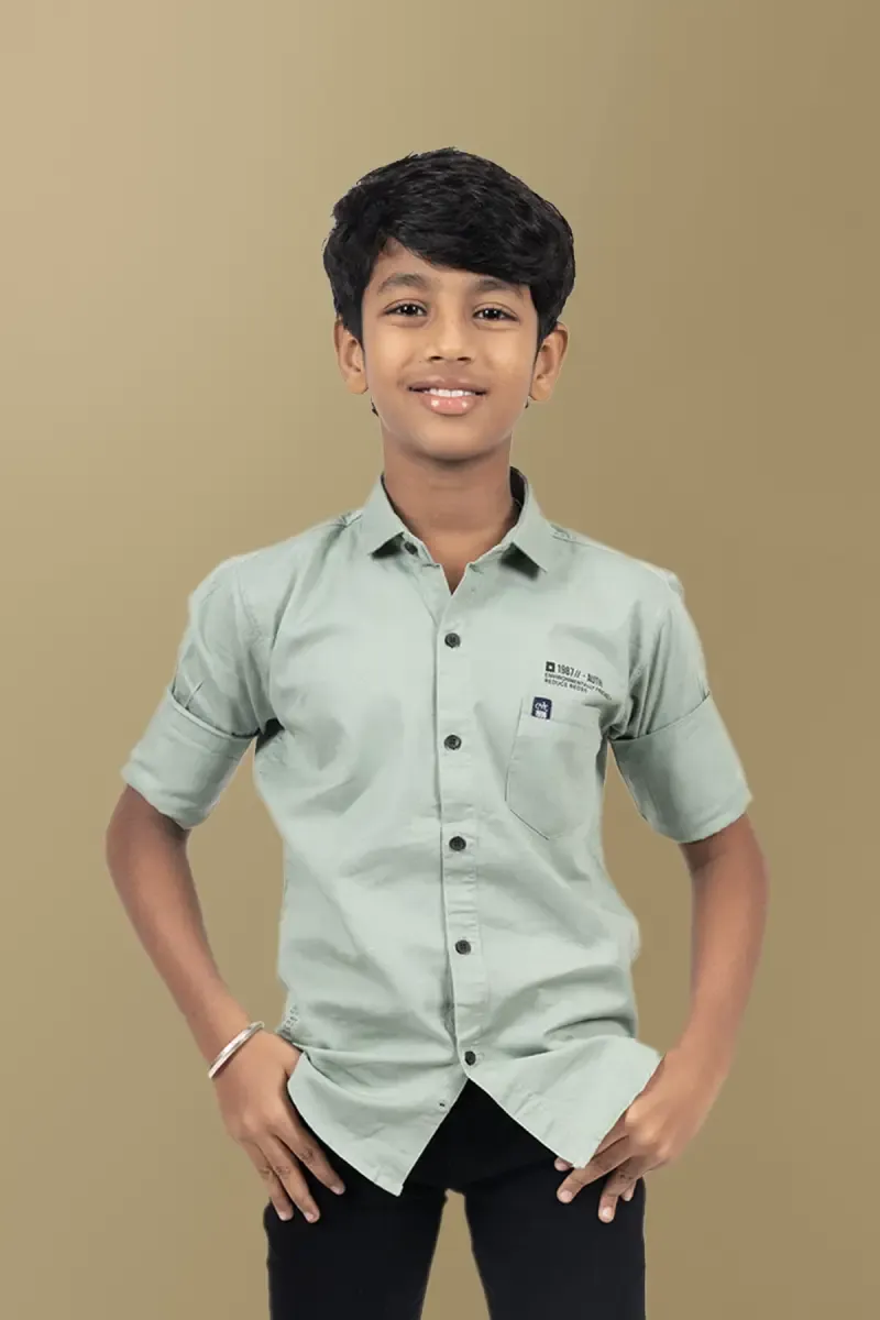 Cotton Slim Fit Shirt For Boys