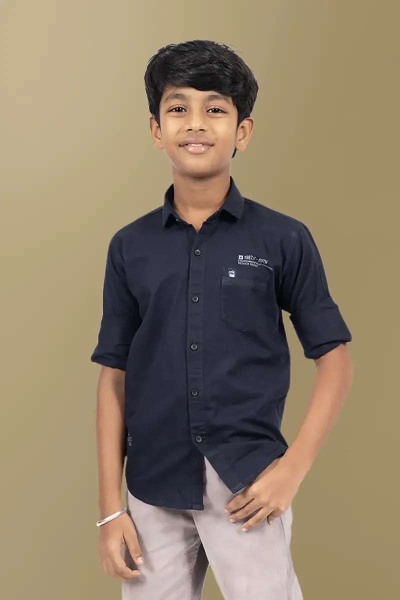Cotton Slim Fit Shirt For Boys