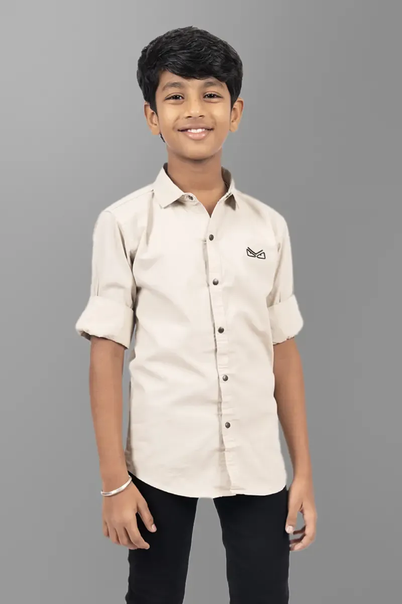 Boy's Cotton Casual Shirt 003343BEI78YRS