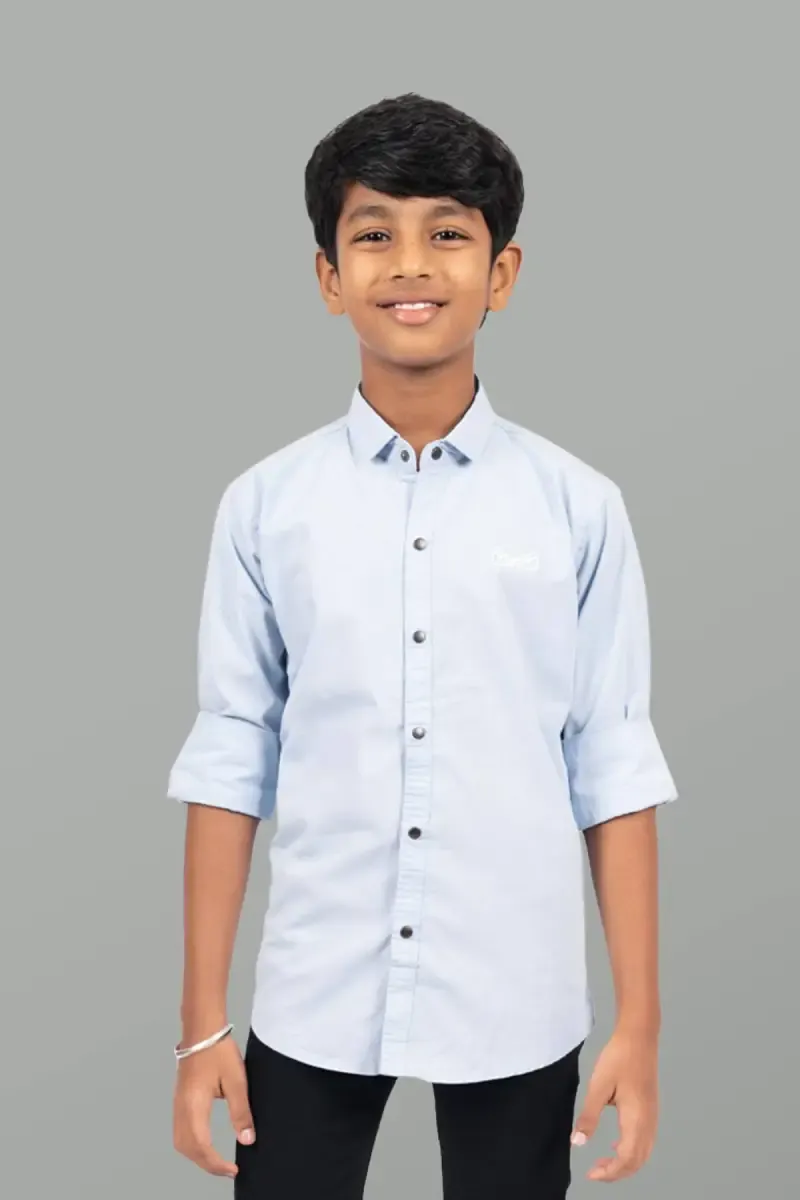 Boy's Cotton Casual Shirt 003343SKYBLU910YRS