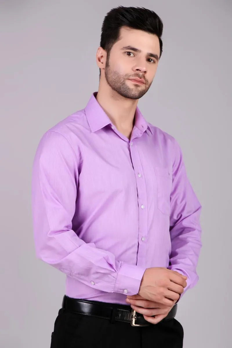 Men's Slim Fit Formal Shirt 003585LIGPURXL2