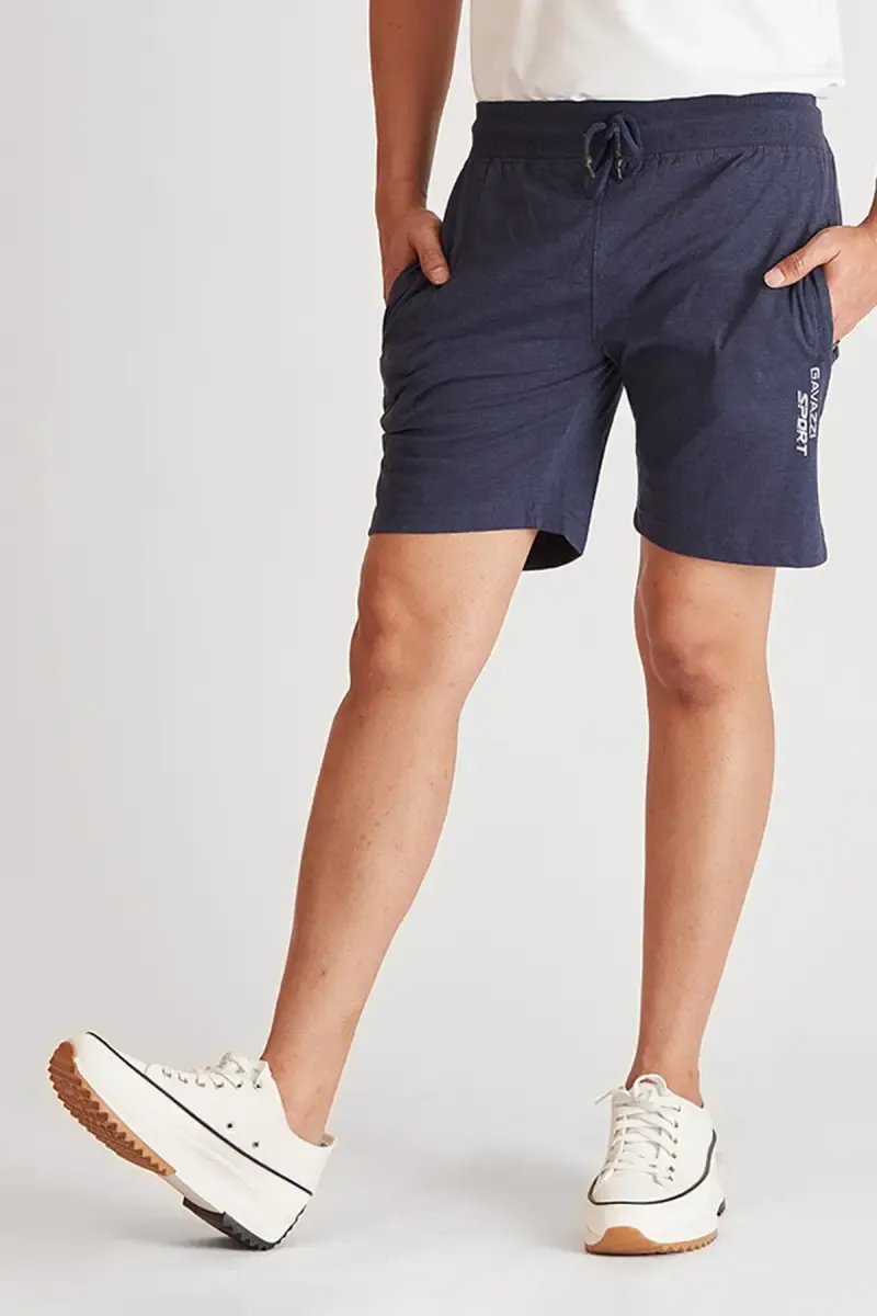 Cotton Printed Shorts for Men 003586DARBLUM
