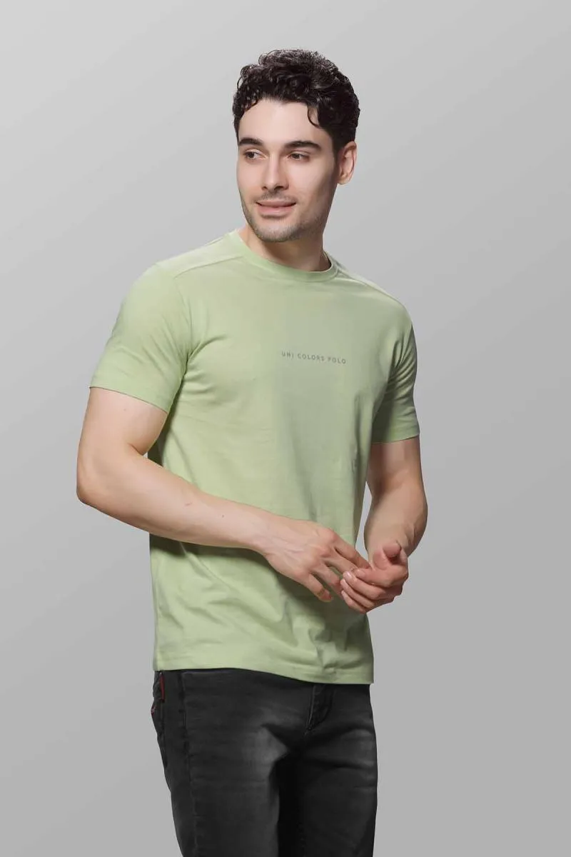 Men's Cotton Slim Fit T-shirt 003606LMYSGRE