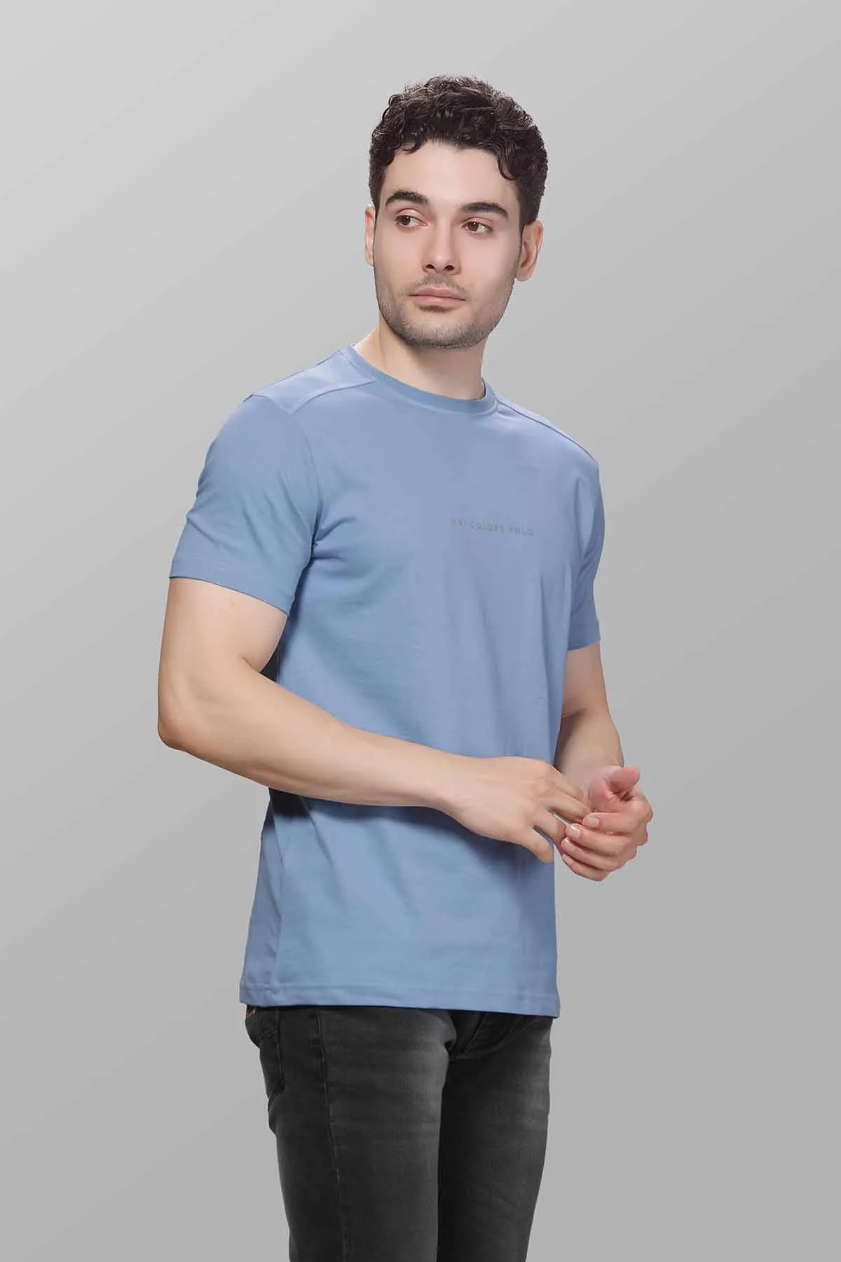 Men's Cotton Slim Fit T-shirt 003606MBLUBON